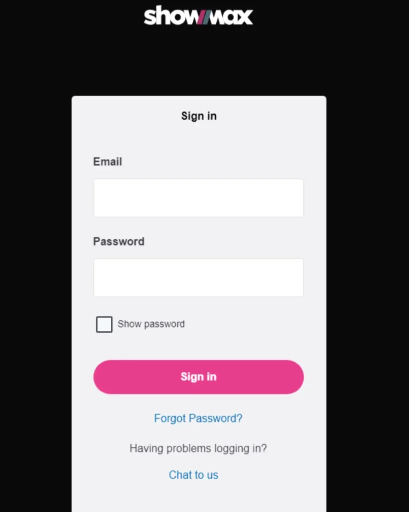 Login To Showmax